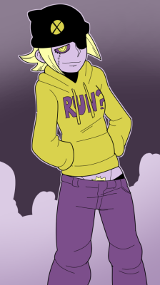 Drawlloween #8 - ZombieThe hideous mustard color and purple is