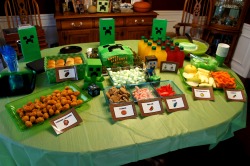 theinvisiblemuse:  Just had a Minecraft themed Birthday Party
