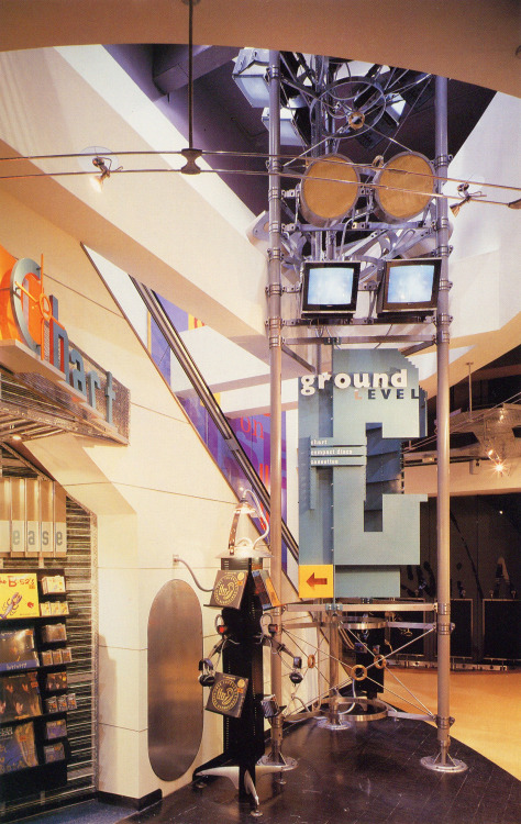 newwavearch90:    Virgin Megastore - London, UK (opened May 1990) Designed