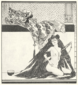Das schöne Mädchen von Pao - illustration by Franz von Bayros,