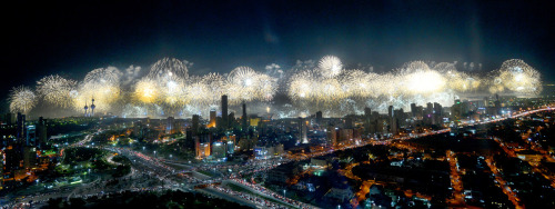 Kablam! (a พmillion fireworks display was put on in Kuwait City in November to mark the 50th anniversary of their constitution, and also as a bid for a Guiness World Record)