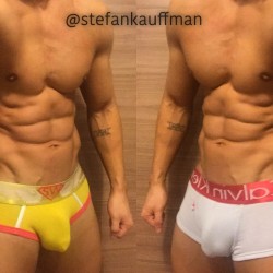 stefankauffman:  Tough choice today…. @supawear or @calvinklein