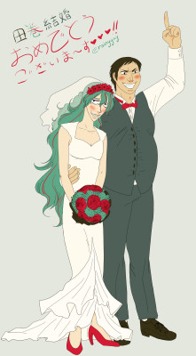rainygay:  I wanted to draw a cheerful wedding Tadomaki for some
