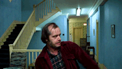 classichorrorblog:  Jack Nicholson’s technique in The Shining.