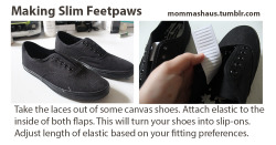 dem-queer-animals:  mommashaus:  Slim Fursuit Feet Paw Tutorial.