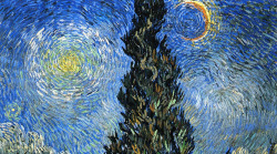 baciodellarte:  Vincent van Gogh + cypresses  1. Cypresses against