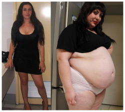 theweightgaincollection:  Layla on her way to a real fat girl!