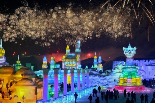 littlelimpstiff14u2:  Harbin International Ice and Snow Sculpture Festival  In 2001, Harbin Ice Festival was merged with Heilongjiang International Ski Festival and got its new formal name China Harbin International Ice and Snow Sculpture Festival. The