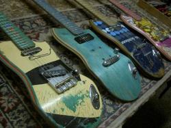 freeindie:  Guitars, made out of old Skateboards