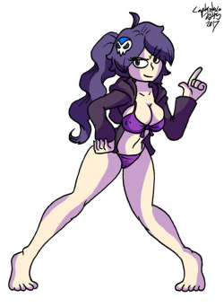 @z0nesama wearing a hoodie and bikini. 