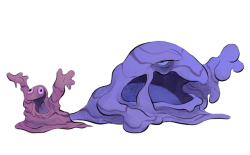 maxrepelsketchbook: Grimer and Muk