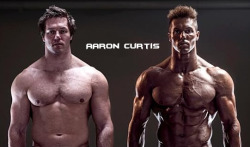 kdmusclefitness:  Aaron Curtis before and after shredding!