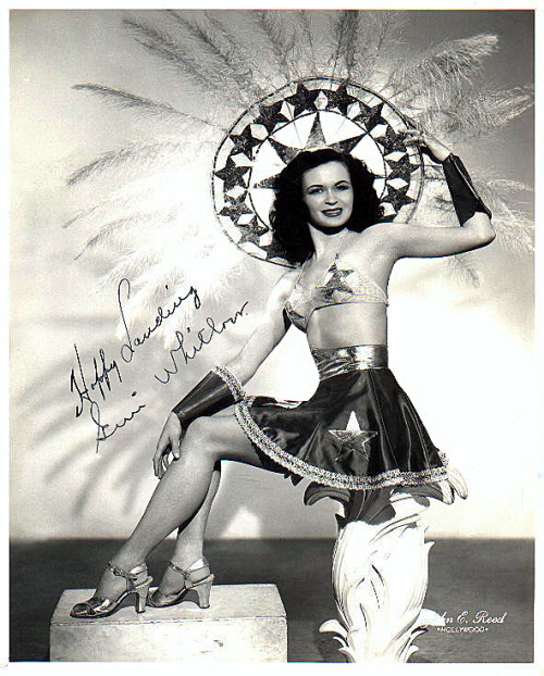 Geri Whitlow Vintage 40’s-era promo photo, personalized with: “Happy Landing! – Geri Whitlow”..