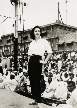 gardnerandhayworth:  Ava Gardner in Pakistan for the filming