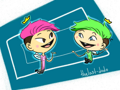 thelast-dodo:  I couldn’t resist drawing markiplier and therealjacksepticeye with their new fabulous hair colours Is it wandiplier and comsosepticeye now?