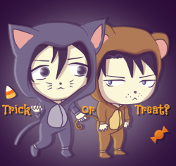 amayaokami:  ‘Tis the season for OTPs in Halloween costumes! 