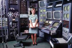 science70:  U.S. Army audiovisual technician stands at her videotape