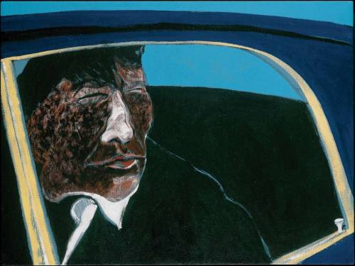 taf-art:Drunken Indian in Car (1974). Fritz Scholder.