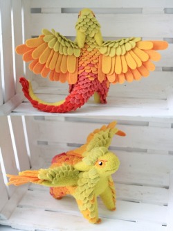 sosuperawesome: Needle Felted Dragons, by Alena Bobrova on Etsy