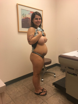 obgyn-ville:  At the ob/gyn during her beautiful growing pregnancy.