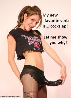 Every sissy should be cockslapped several times a day.
