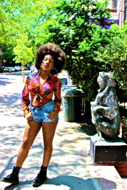 blackfashion:  Psychedelic  The Homie Sydney, NYC Shirt: Thrifted,