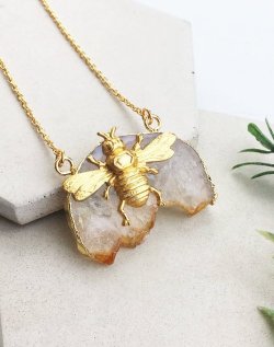 sosuperawesome: Crystal Bee Pendants, by Eclectic Eccentricity