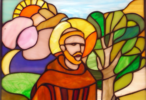 <p><a href="http://www.gaelglass.com/st-francis-of-assisi.php">http://www.gaelglass.com/st-francis-of-assisi.php</a><br/>
The Day of St. Francis, Oct. 3, 2015.<br/>
Stained Glass Designed and Dedicated to St. Francis, design by Laura G. Sweeney & Pierangelo Tosi. Craftsmanship by artisan  Pierangelo Tosi. E-mail: LauraSweeneyWrites@gmail.com</p>