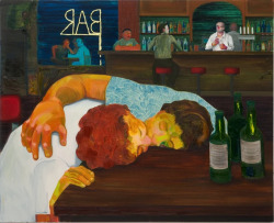 weepingwidar:  skullofjoy:  Nicole Eisenman - Sloppy bar room