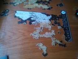 The progress of my Westeros puzzle! Nearly the entire area north