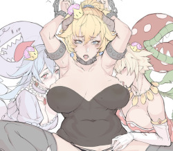 gtunver:  Hello My tumblr fans.This is my Bowsette Line work. I
