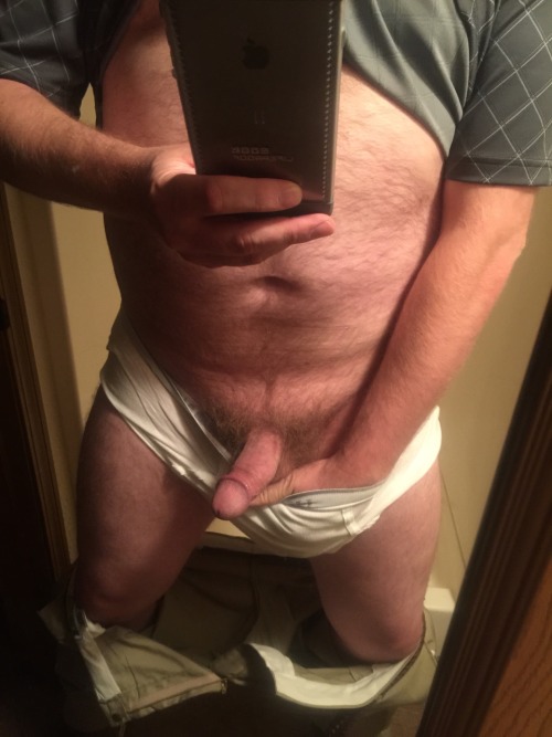 jockednstrapped4fun:  Briefs Boner  Sure is