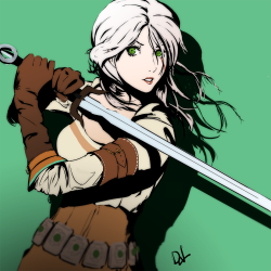 brinkofmemories:  Ciri from The Witcher 3, Persona style.Made