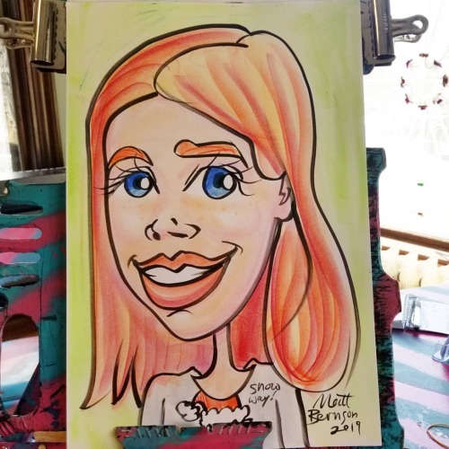 Caricature done at Follow Your Art during the Home For the Holidays