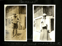 pogphotoarchives:  Man and woman wearing gas masks, World War