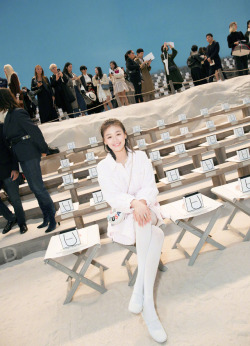 Ma Sichun  at the Chanel S/S 2019 runway show at Paris Fashion