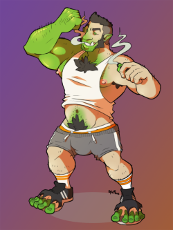 shoeburst: “Orcish Vape“ art by Sky3