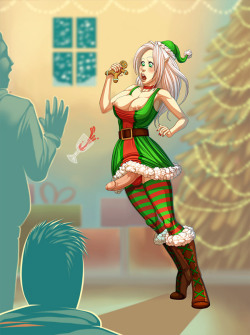 futanariobsession:  Deck the Halls by Maple Moon See more shemale