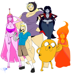 chillguydraws: Thicc-Verse - Adventures The Adventure Time crew