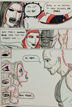 Kate Five vs Symbiote comic Page 136  Aqua Marine? But he’s