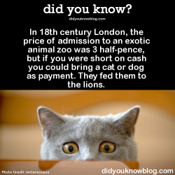 did-you-kno:  In 18th century London, the price of admission