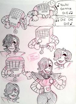 seiishindraws:mettaton doodles from last week i think cutie~