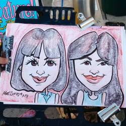 Doing caricatures today at Dairy Delight in Malden. #dairydelight