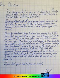 gaywrites:  In which a grandfather writes a disappointed letter