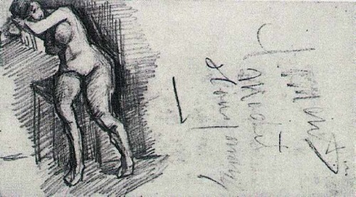 artist-vangogh:  Female Nude, Seated, 1886, Vincent van GoghMedium: