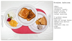 samanthaptra:  Pictures of Death Row Prisoners’ Last Meals