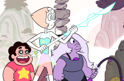 In “Giant Woman”, Amethyst and Pearl take out there