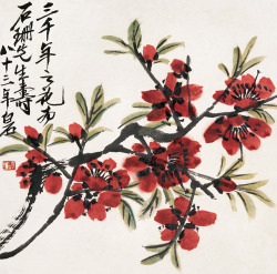 sumi-no-neko:    by 齐白石 (1864-1957) , Qí Báishí   桃花