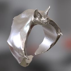 treasures-and-beauty: Bat ring, sculpted, 3d-printed and casted