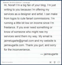 norafox:  hey guys! if you could reblog this for me and spread